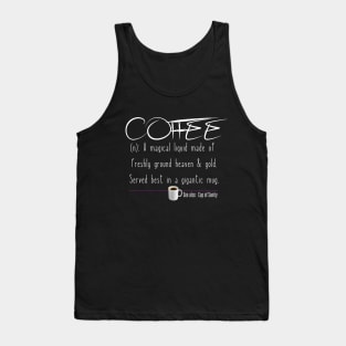 Funny Coffee Definition Dictionary Conversation - Cup of Sanity Tank Top